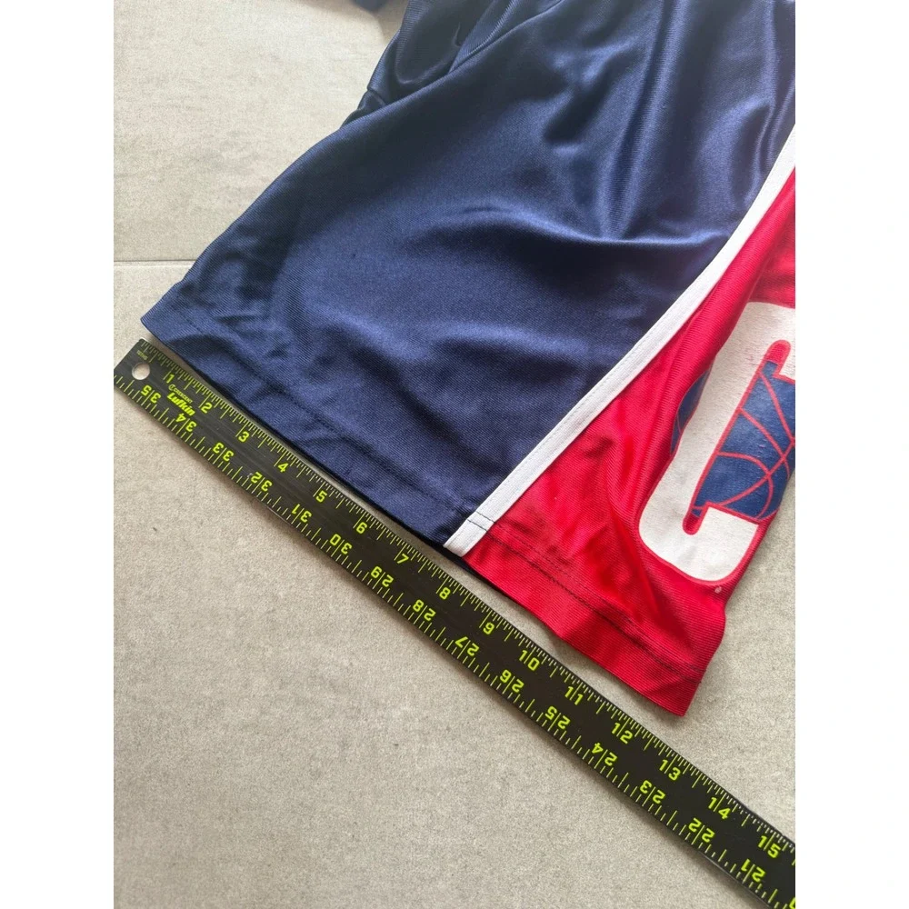 Vintage Dazzle Y2K Adidas Mens Cleveland Cavaliers Basketball Shorts Navy Red M